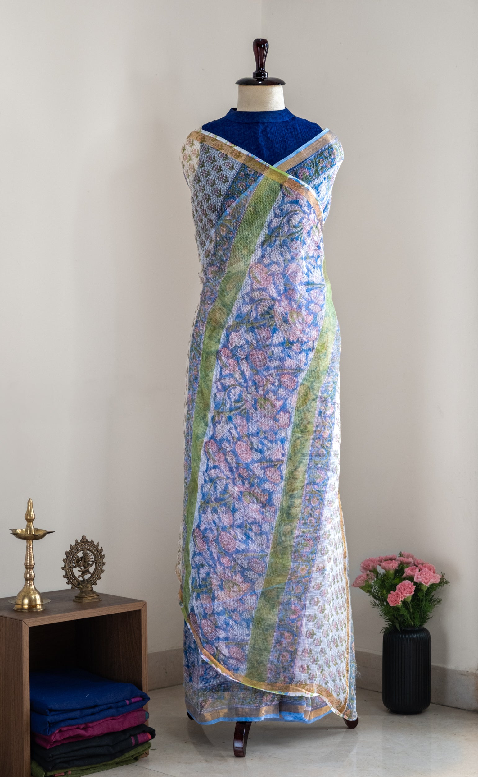 Syāmala Hand block Kota Doria Saree- Nazaakat