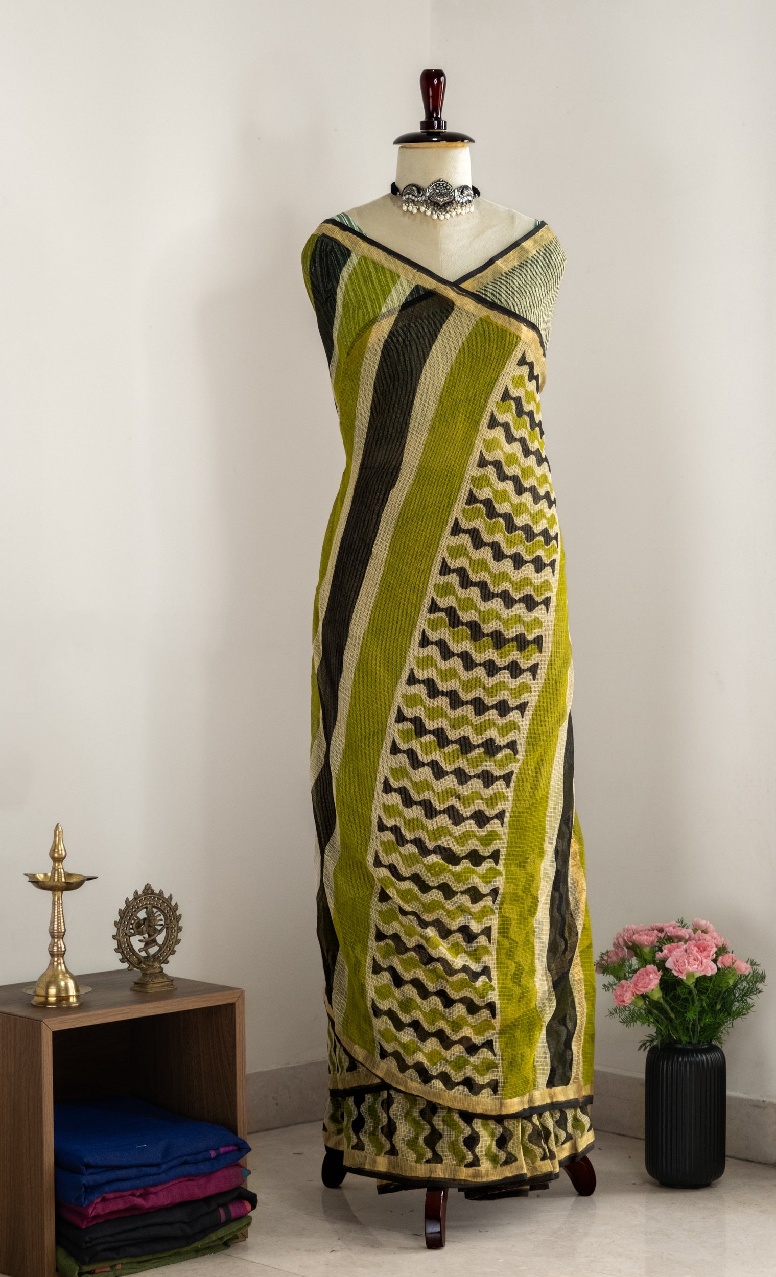 Dhari Hand block Kota Doria Saree- Nazaakat