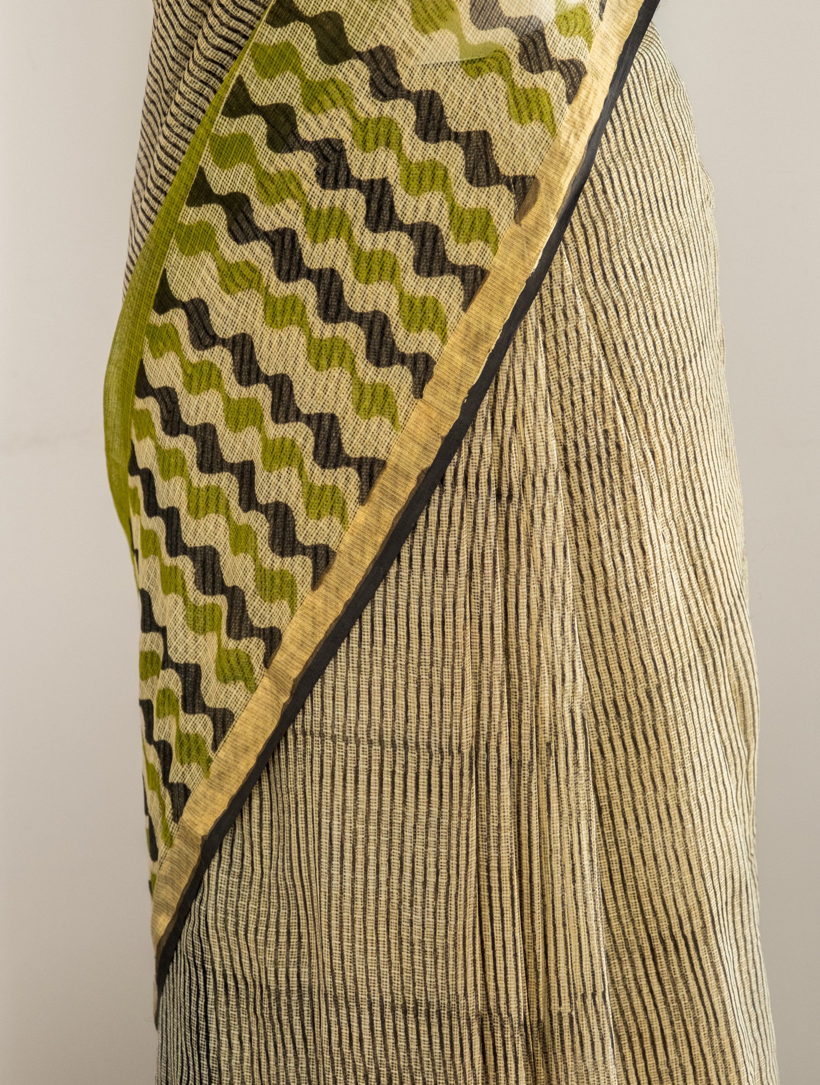 Dhari Hand block Kota Doria Saree- Nazaakat
