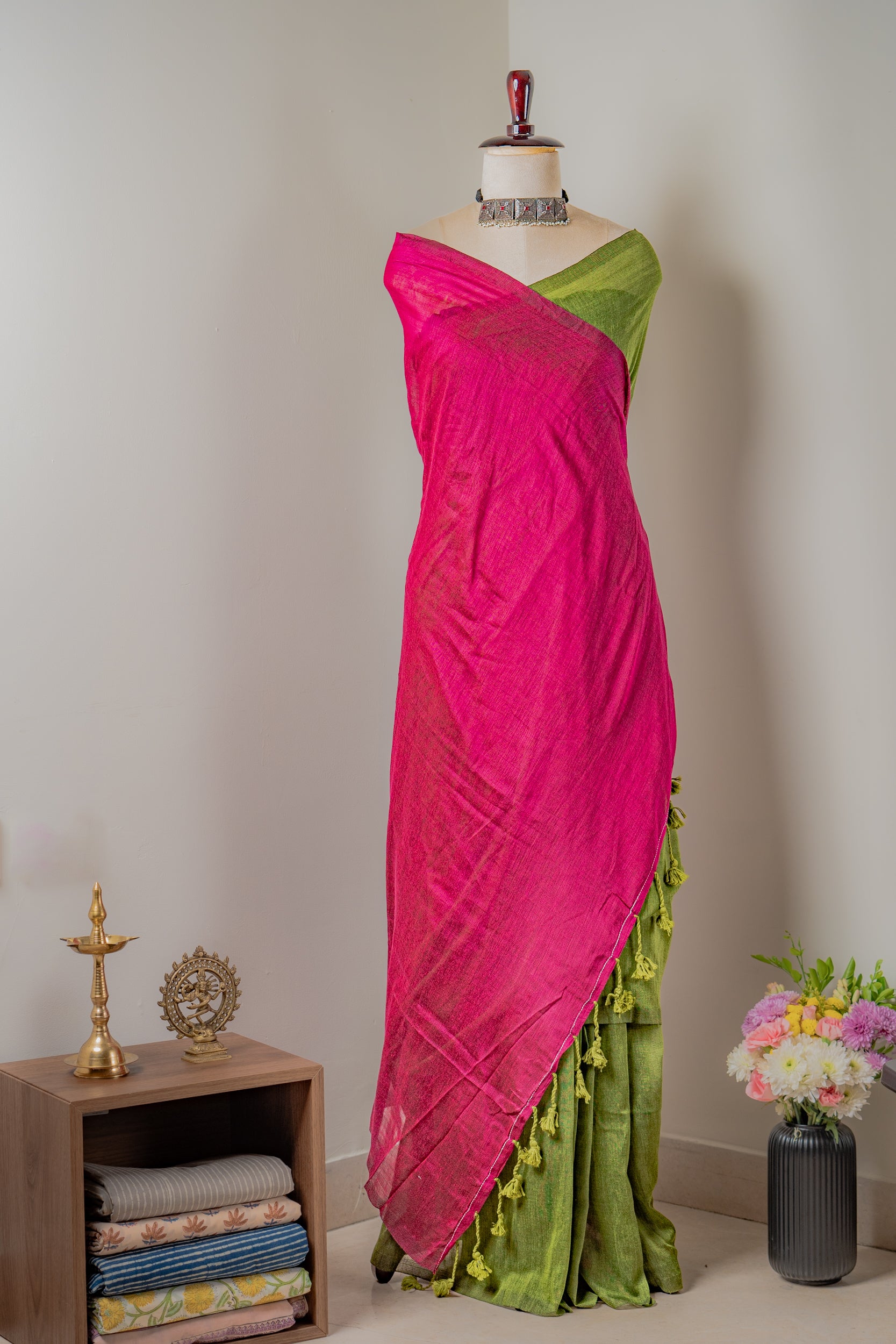 Rani Mul cotton Saree- Sanjh