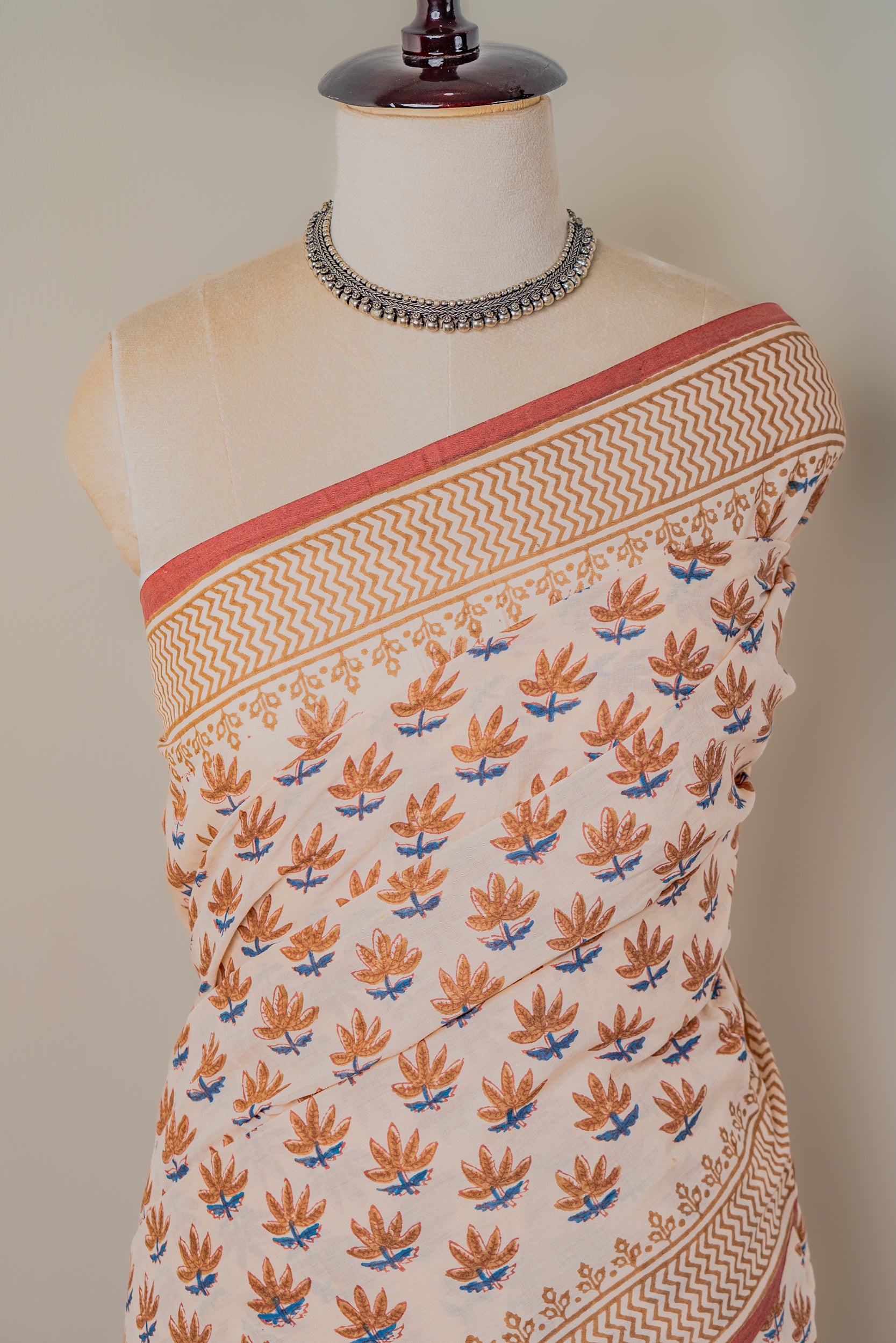Kamal Hand block Mul cotton Saree- Sanjh