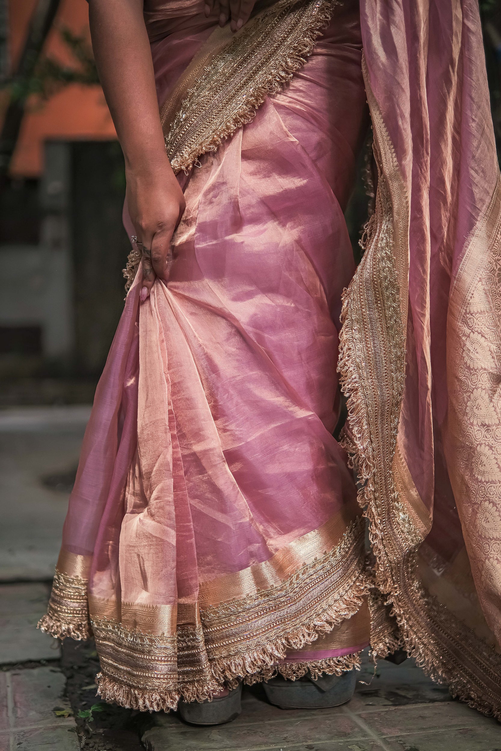 Kanak Tissue Saree- Jagmag