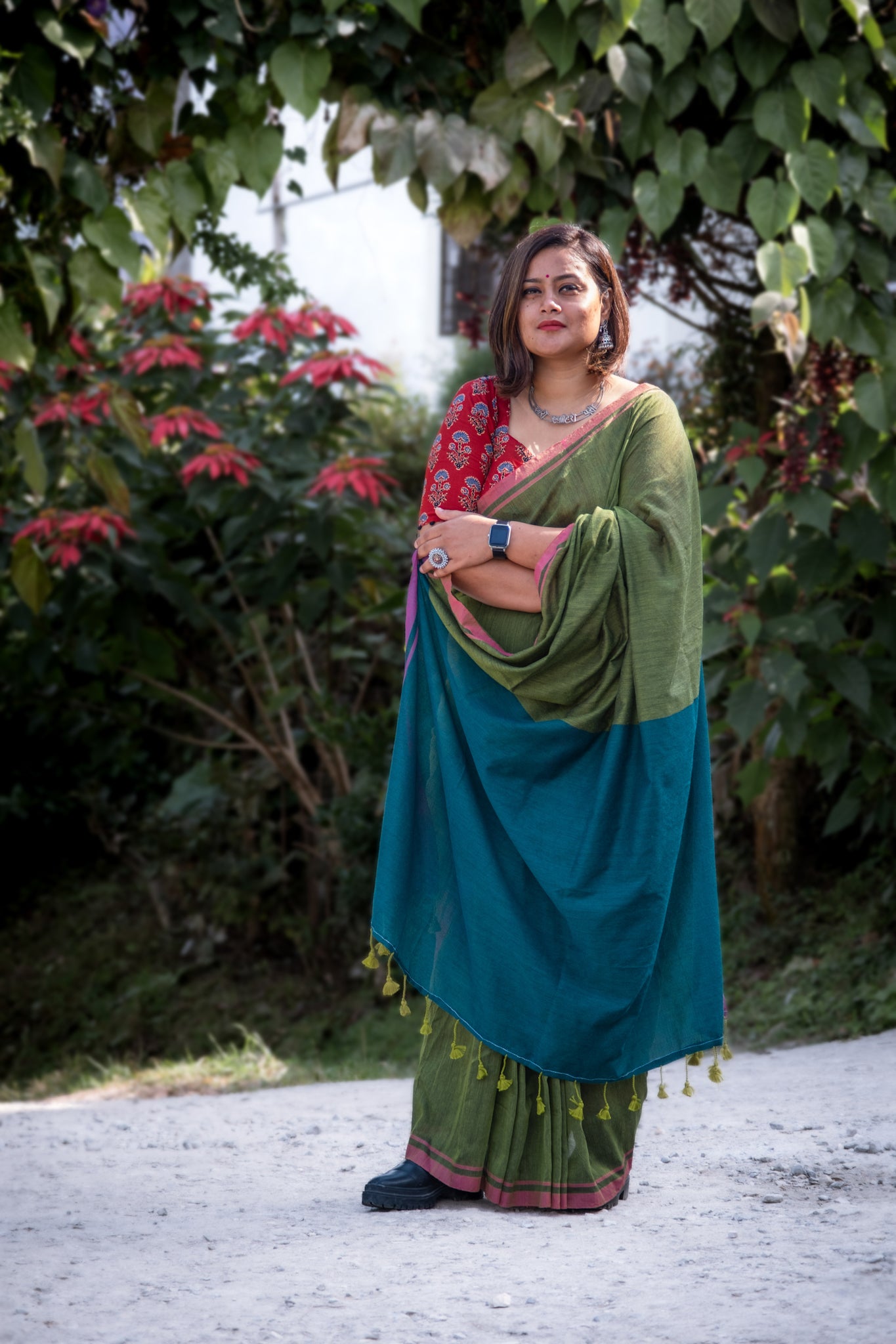 Kudrat Mul cotton Saree- Sanjh