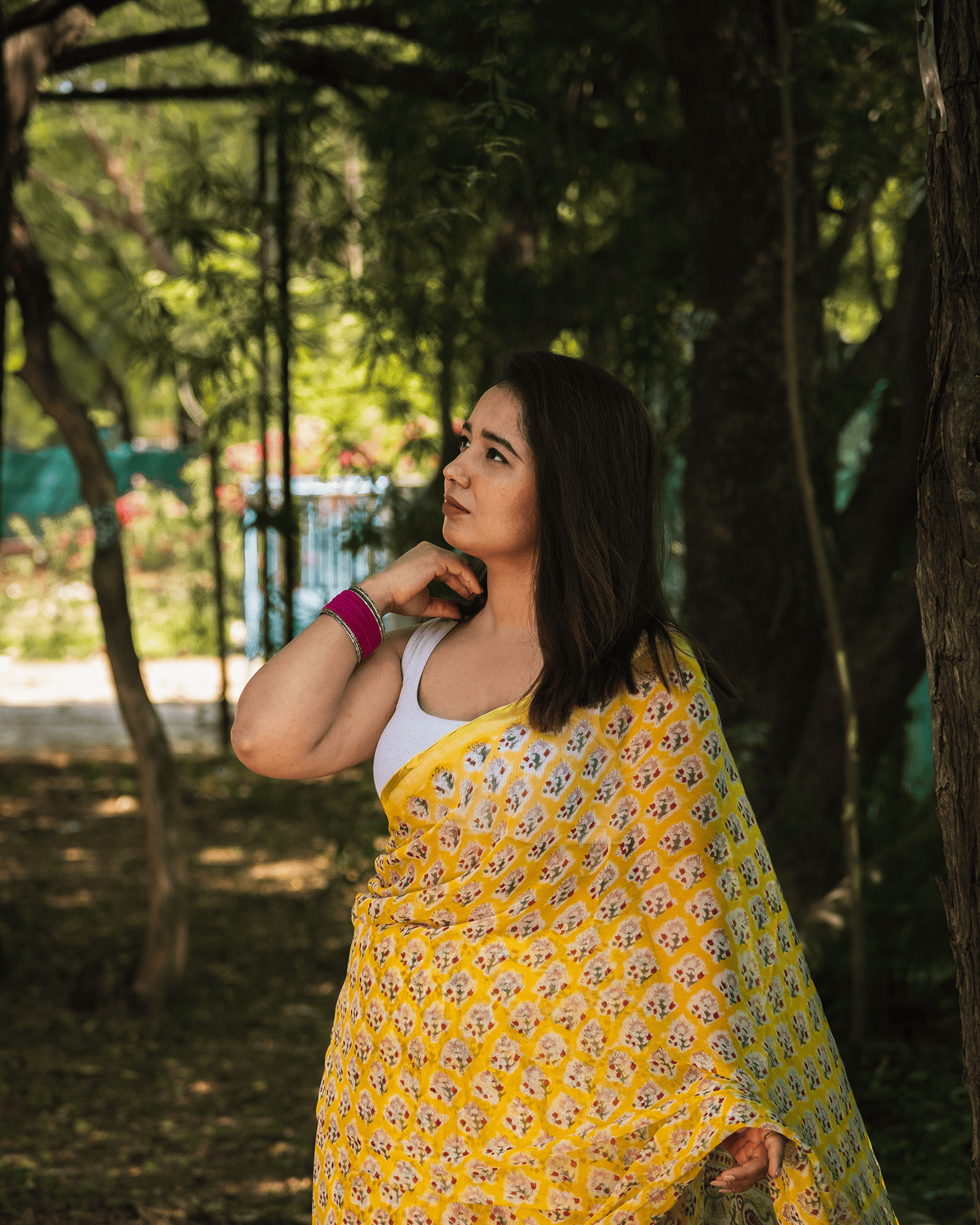 Āragvadha (आरग्वध) Chiffon Saree