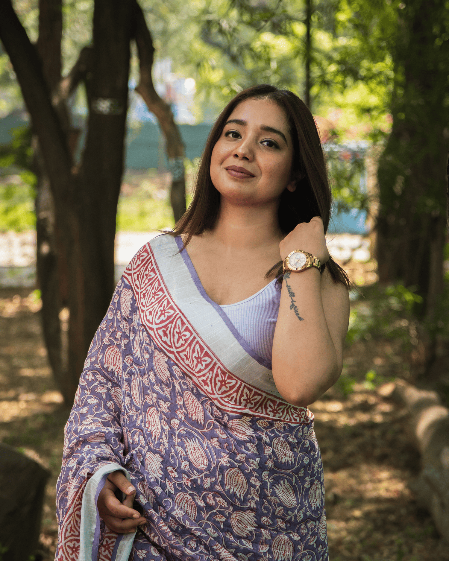Kovidāra (कोविदार) Linen  Saree
