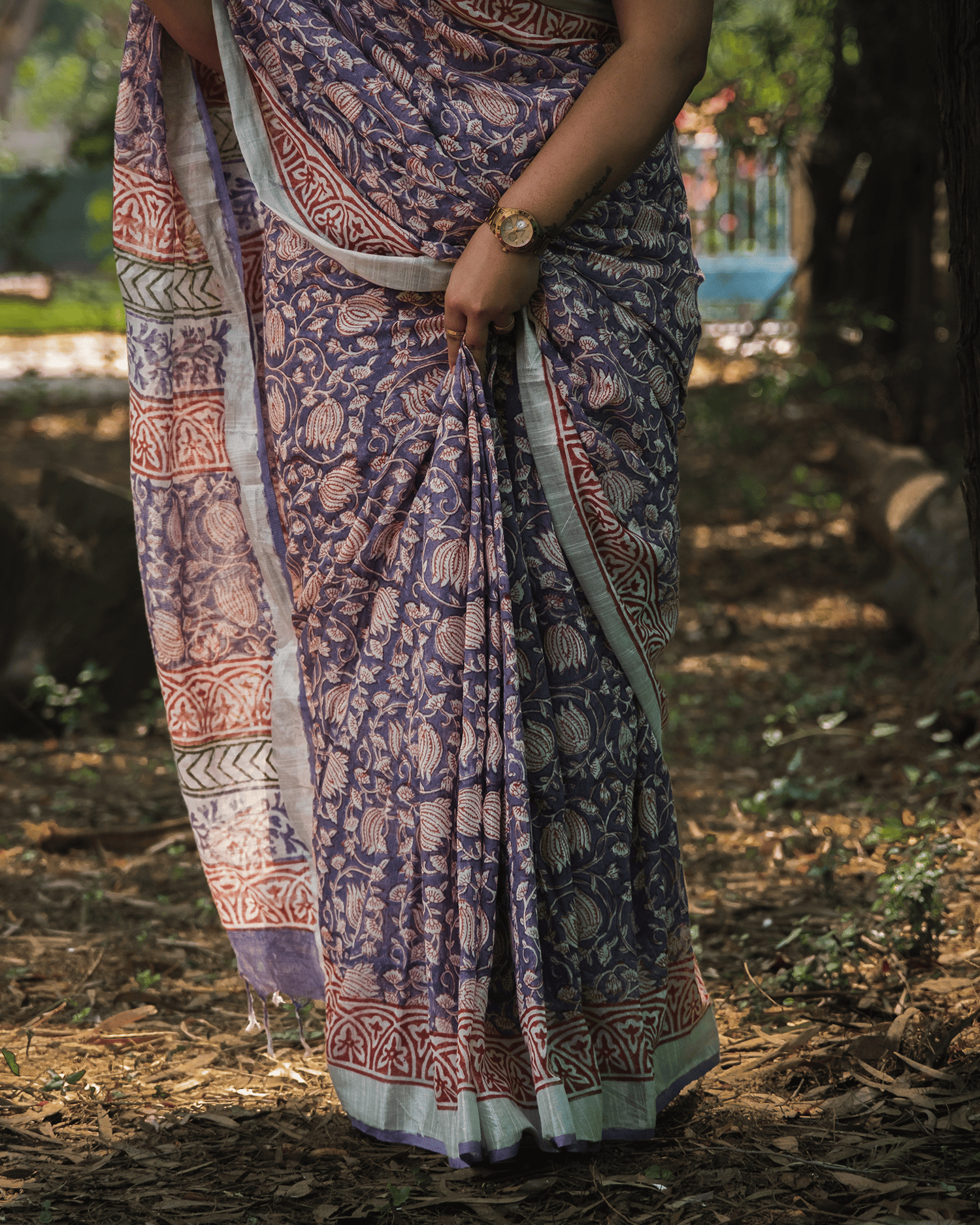 Kovidāra (कोविदार) Linen  Saree